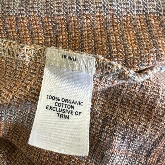 Stem 100% Organic Cotton Fall Plaid Striped Zip Hooded Kangaroo Pockets XS-S - Picture 8 of 10